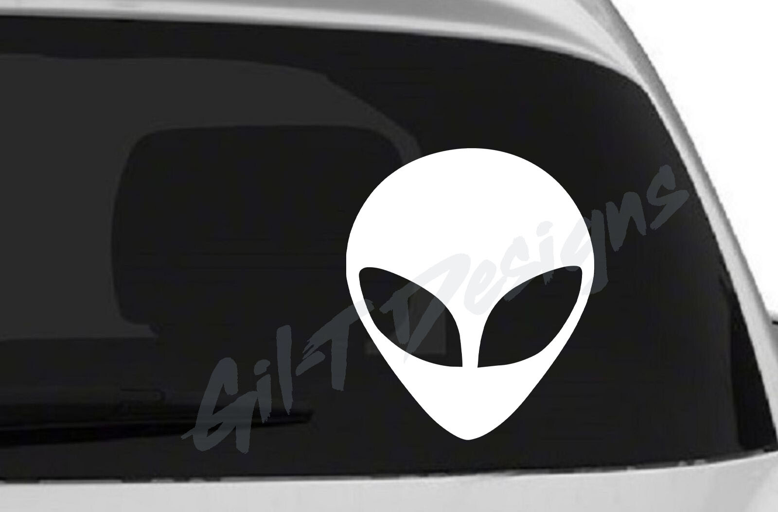 Alien Head Face #6 Vinyl Decal Sticker, UFO, Area 51, Space, Martian, ET, Sci-Fi