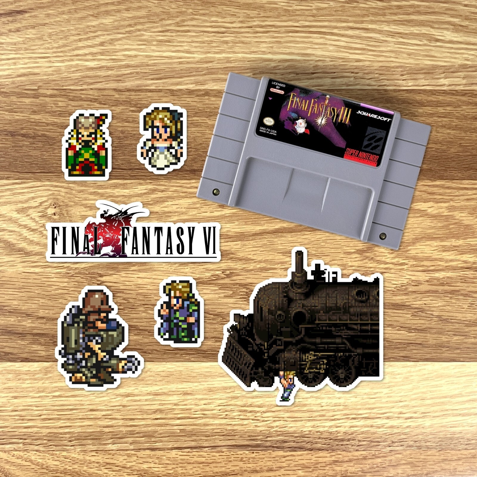Final Fantasy VI 6 Stickers FF 6 VI Nintendo SNES Pixel Art 41 Sticker Pack