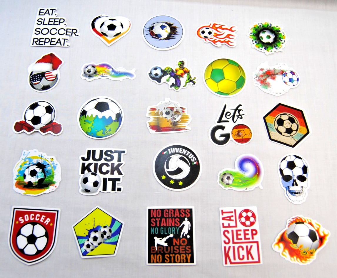 Soccer Stickers for Laptop, Water Bottles Plus for Kids to Adults 200Pcs T2695