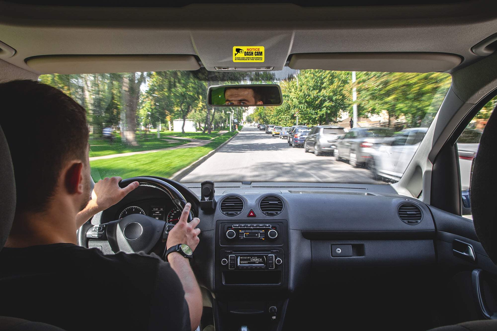 Dash Cam Sticker (small) – 2"x1" – 4 Pack