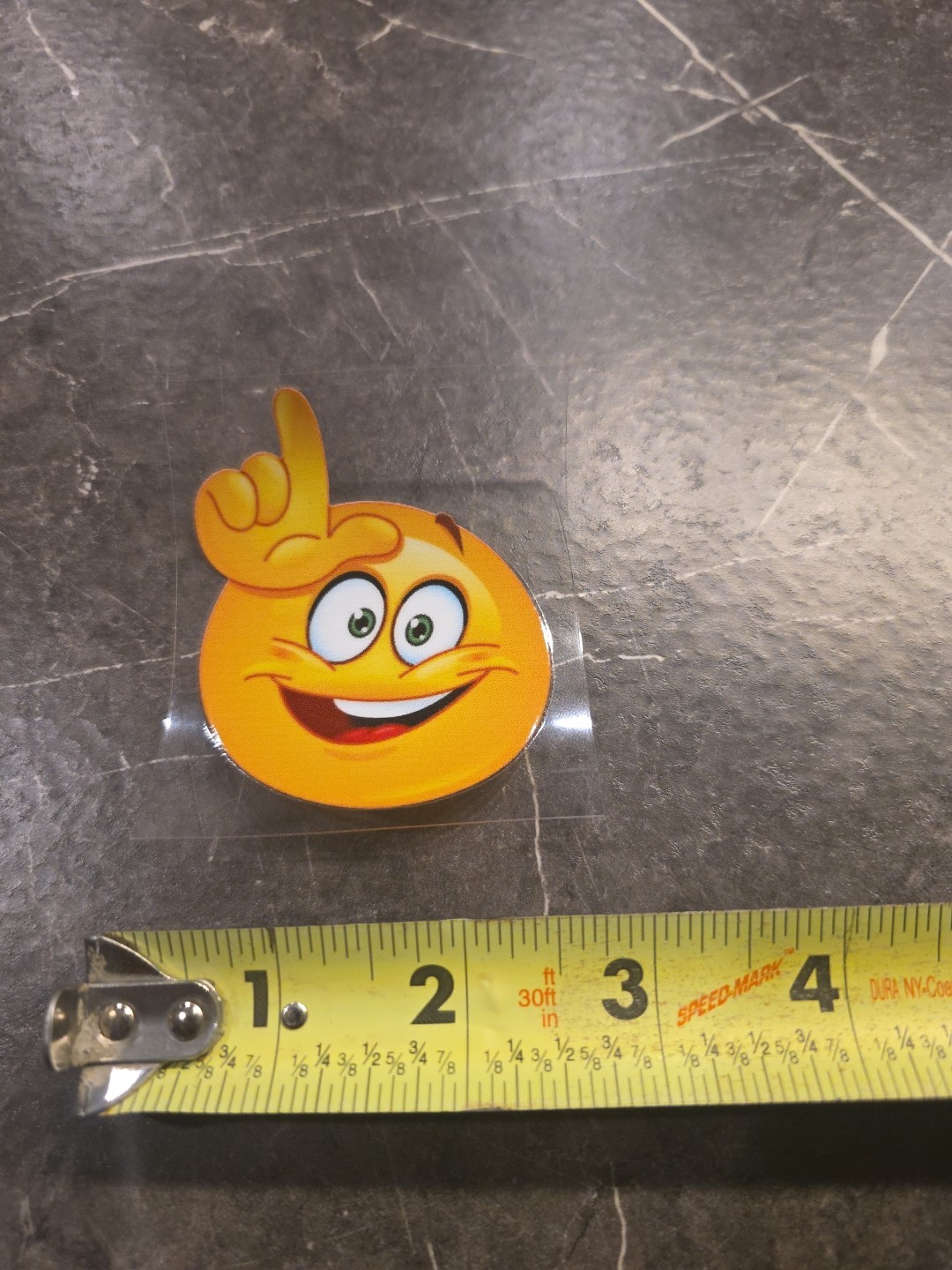 Smiley Face Loser Emoji UV DTF Decal Sticker for Hard Surfaces Full Color USA