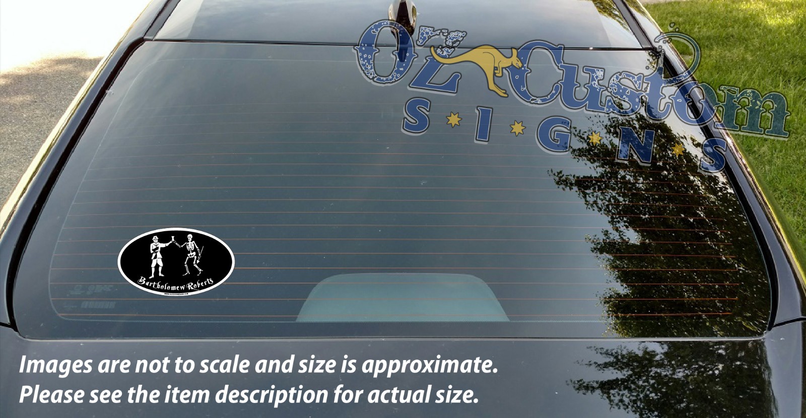 PIRATE – Bartholomew Roberts (Style 1) – Oval Full Color Decal/Sticker