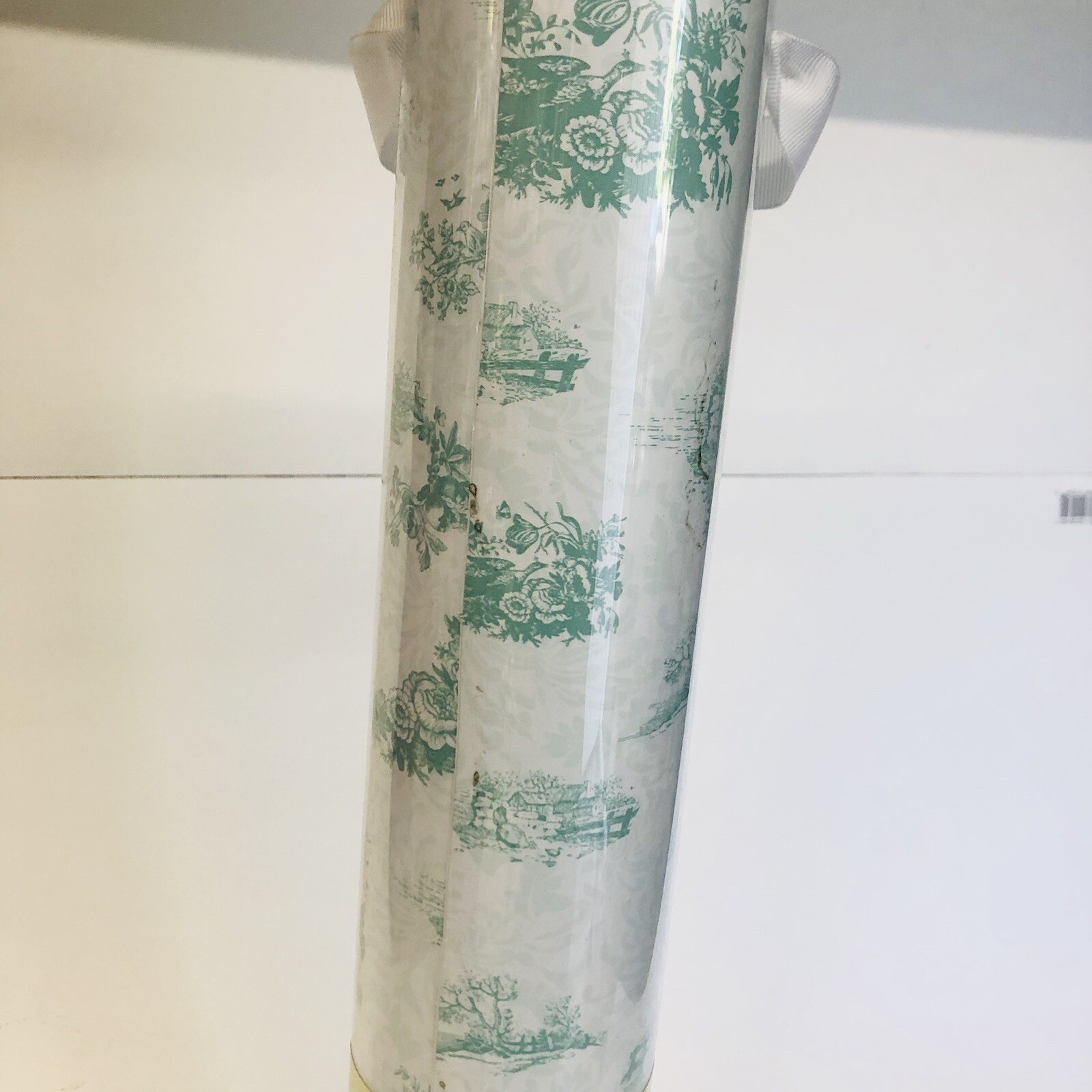 DCWV Decal Wall Art 126-inches by 18-inches Roll Toile Pattern Trim, Turquoise