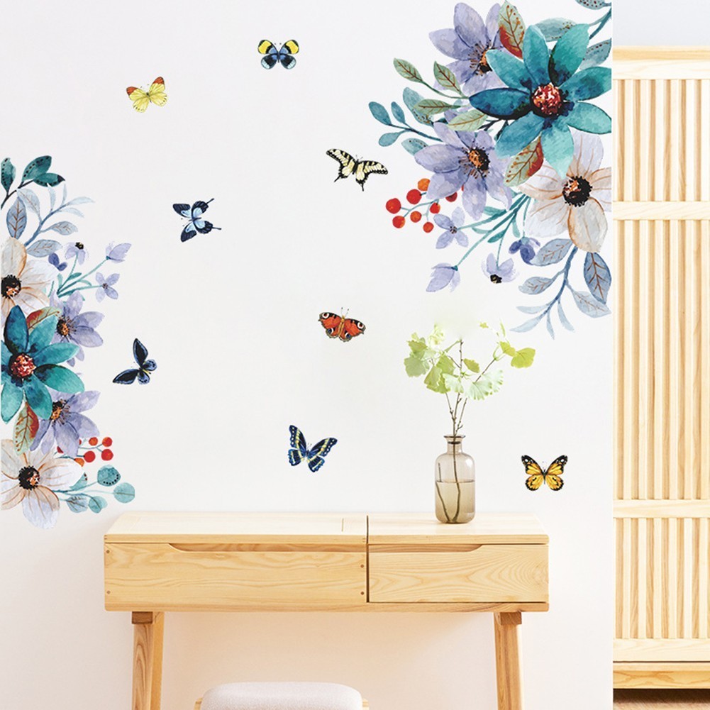 Wall Sticker Ornament Removable DIY Decals Decor Exquisite Flower Home