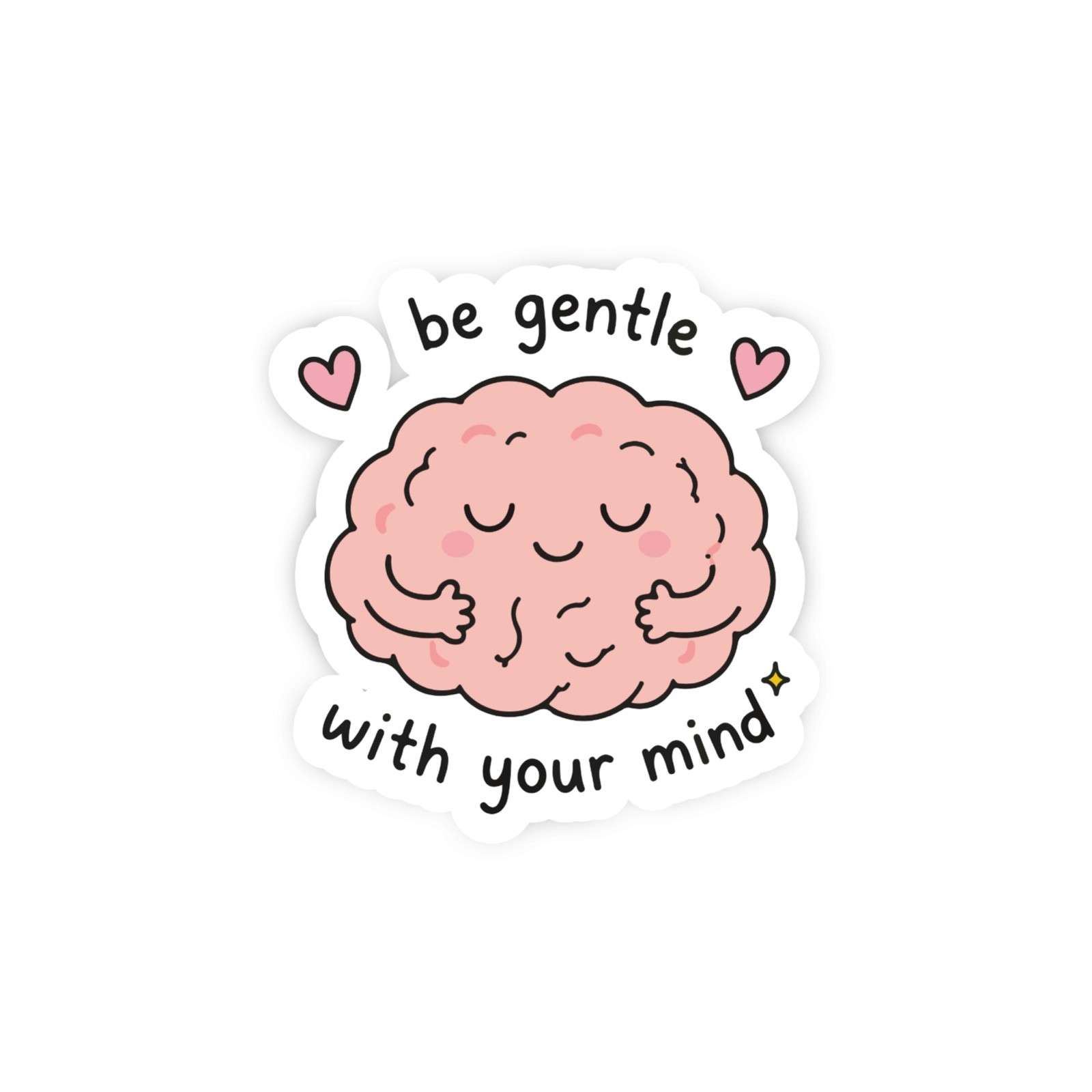 Reminder Positive Mental Health Be Gentle With Mind Quote Vinyl Decal Sticker