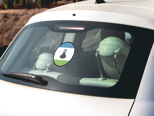 Lesotho Flag Circle Sticker Decal