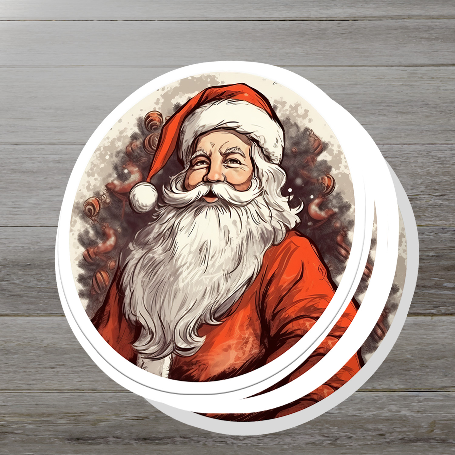 Santa Claus Vinyl Sticker – Bring the Magic of Christmas Anywhere