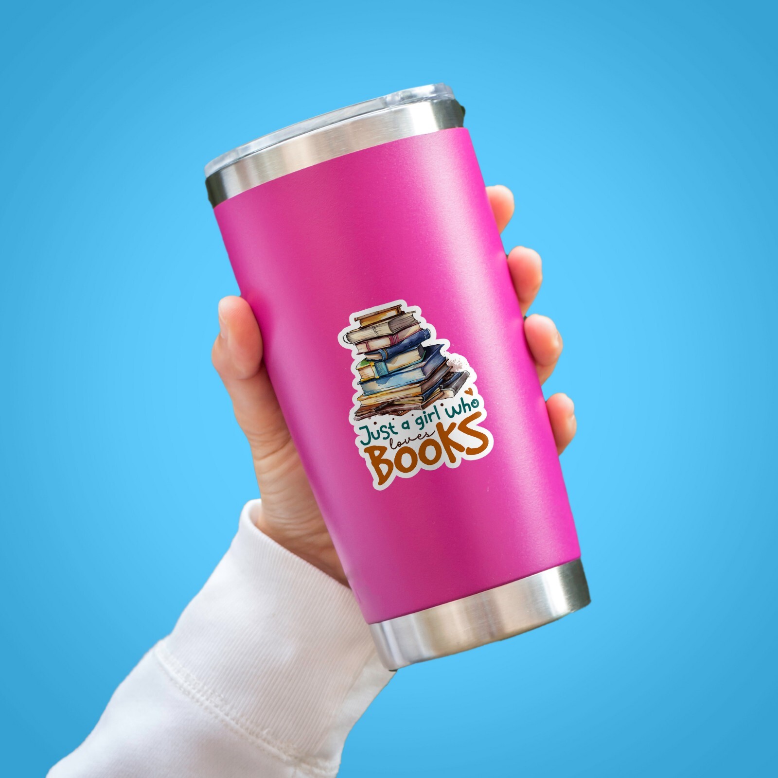 Just A Girl Who Loves Books Sticker I Cute | Waterproof | Laptop | Water Bottle