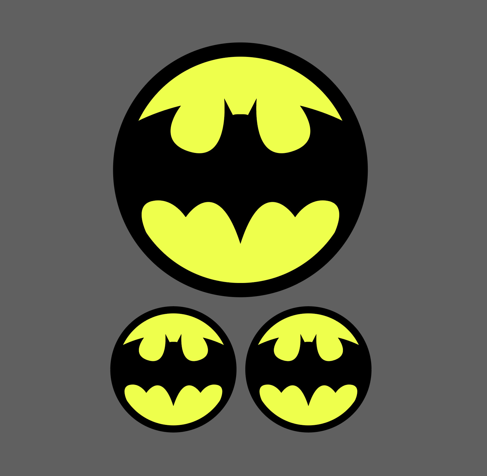 Batman Logo Circle Round Sticker Decal Superhero Color 3 for 1 – Free Shipping