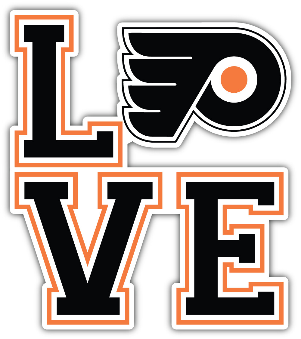 Philadelphia Flyers Love NHL Sport Car Bumper Sticker Decal "SIZES"
