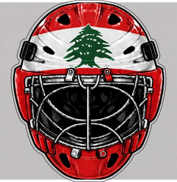 Waterproof Vinyl Sticker For Hockey Helmet Lebanon Lebanese Flag