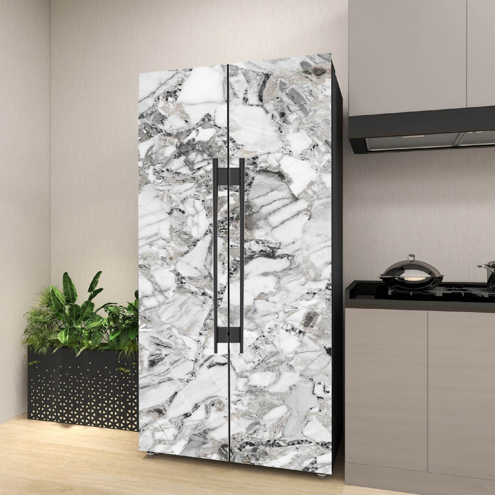 Fridge Vinyl Cover Peel Stick Wrap