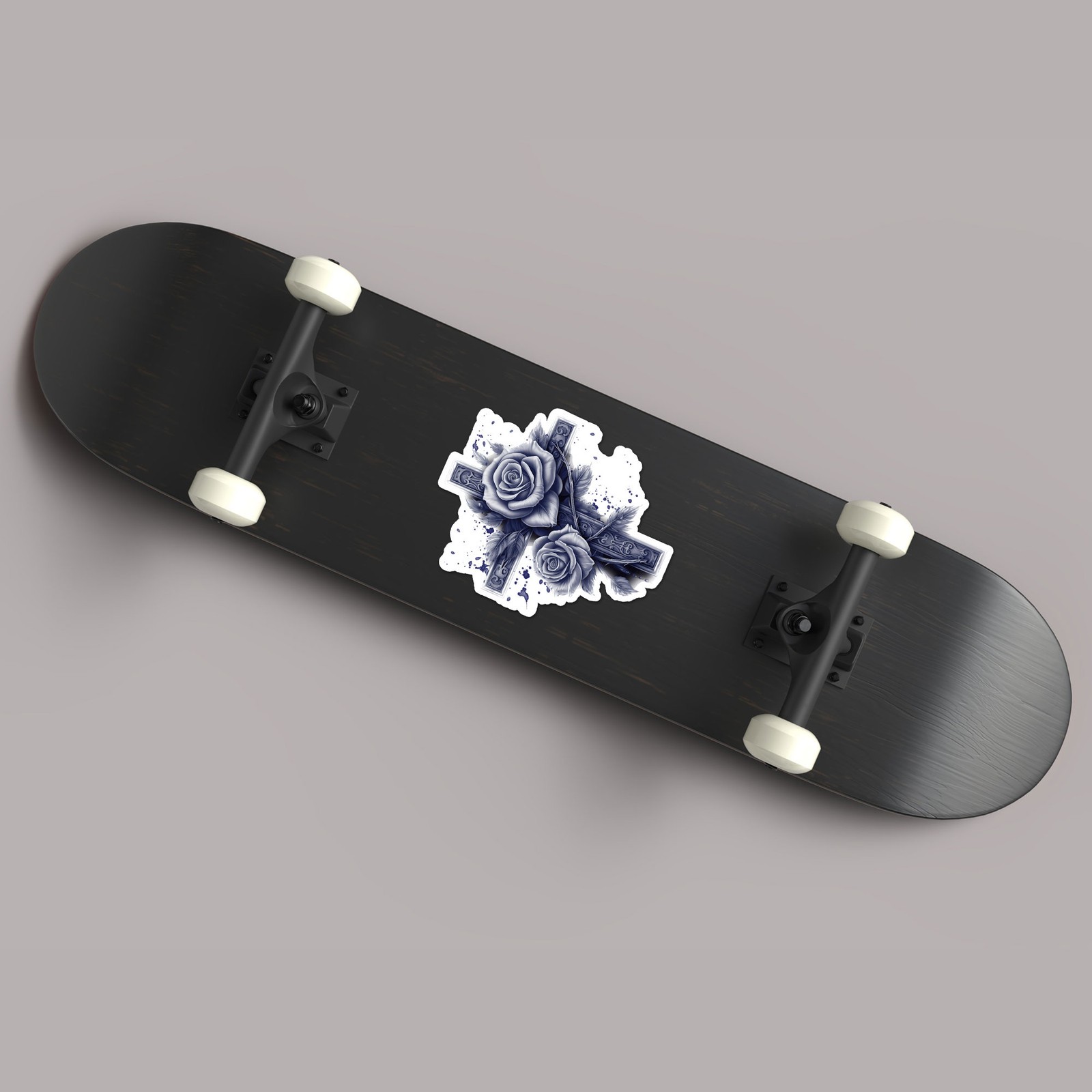 Cross roses – Vinyl Decal Sticker – Car Window Laptop – ebn9378