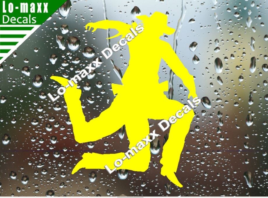 3 Legged Cowboy Western Whimsy Car Truck SUV Premium Quality Vinyl Decal