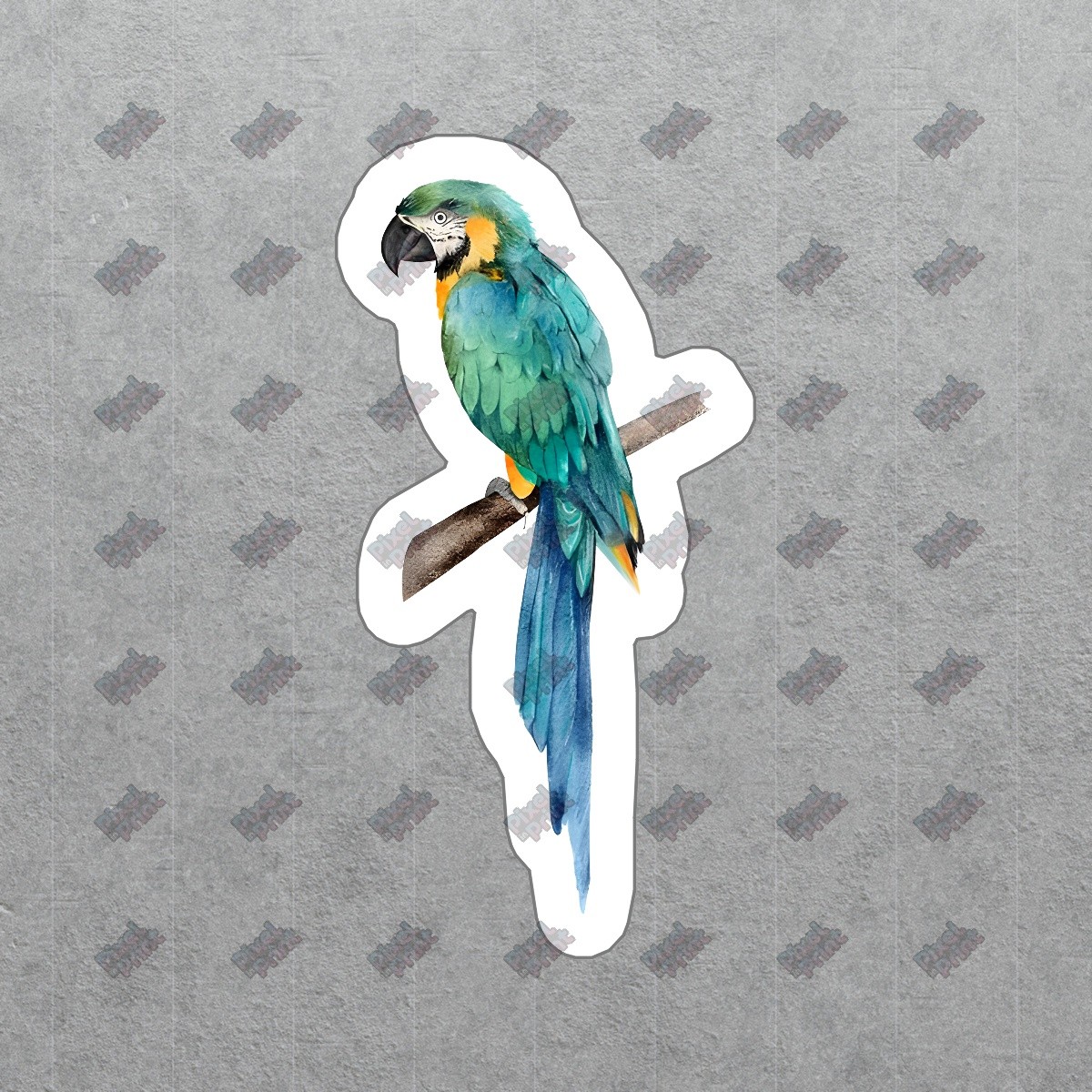 Colorful Macaw Parrot Vinyl Sticker Decal Perfect for Laptops, Water #701011
