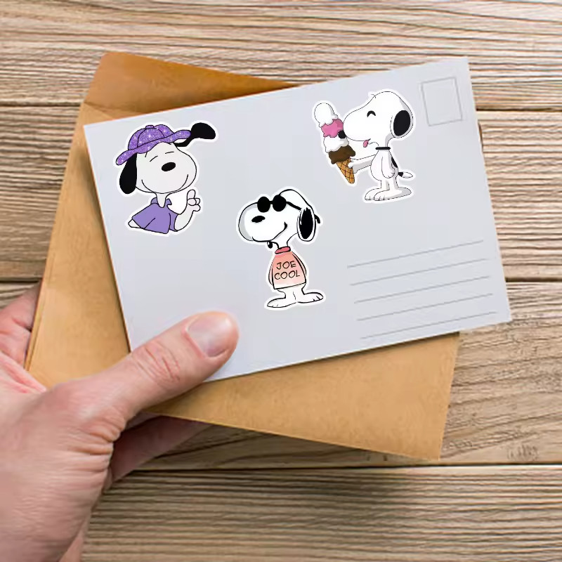 50pc SNOOPY-COWABUNGA Stickers, Great for-Phone, Car, Water Bottle, Laptop, Bike