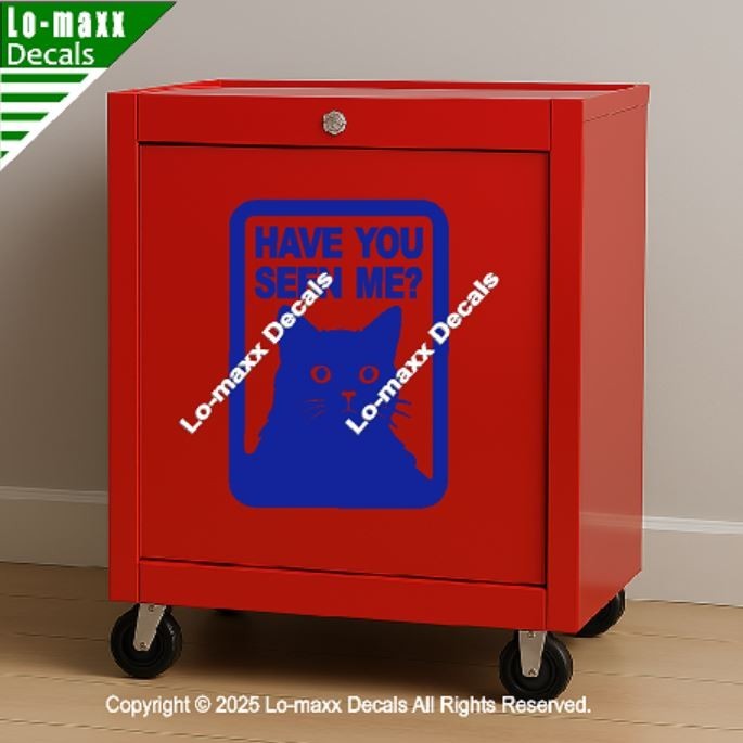 Have You Seen Me Lost Cat Sticker Art Funny Vinyl Decal For Laptop Door Locker