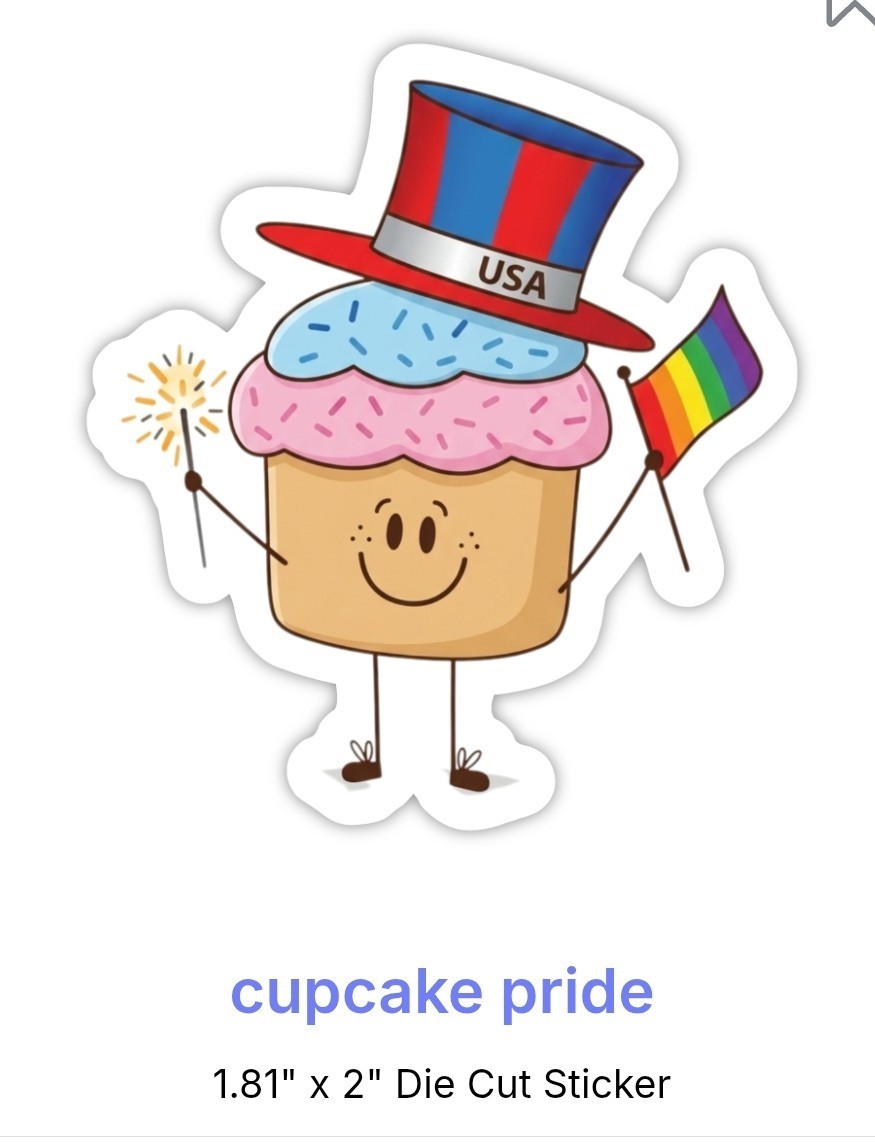 5 Pack Of Vinyl Stickers American Pride LGBTQ Series 2 Inches Original Art