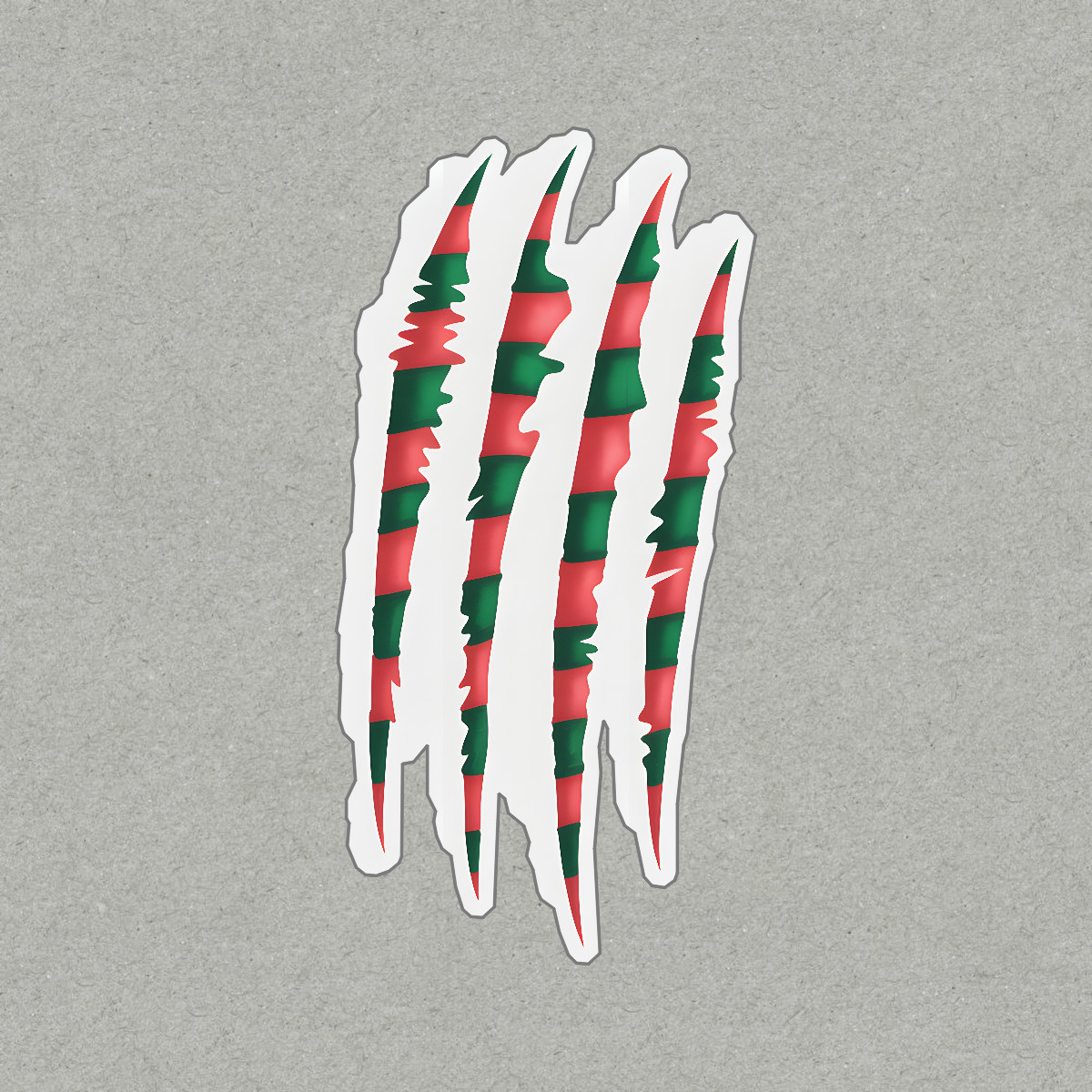 Scary Claw Marks Sticker Horror Pop Culture Nightmare Inspired Design #9027