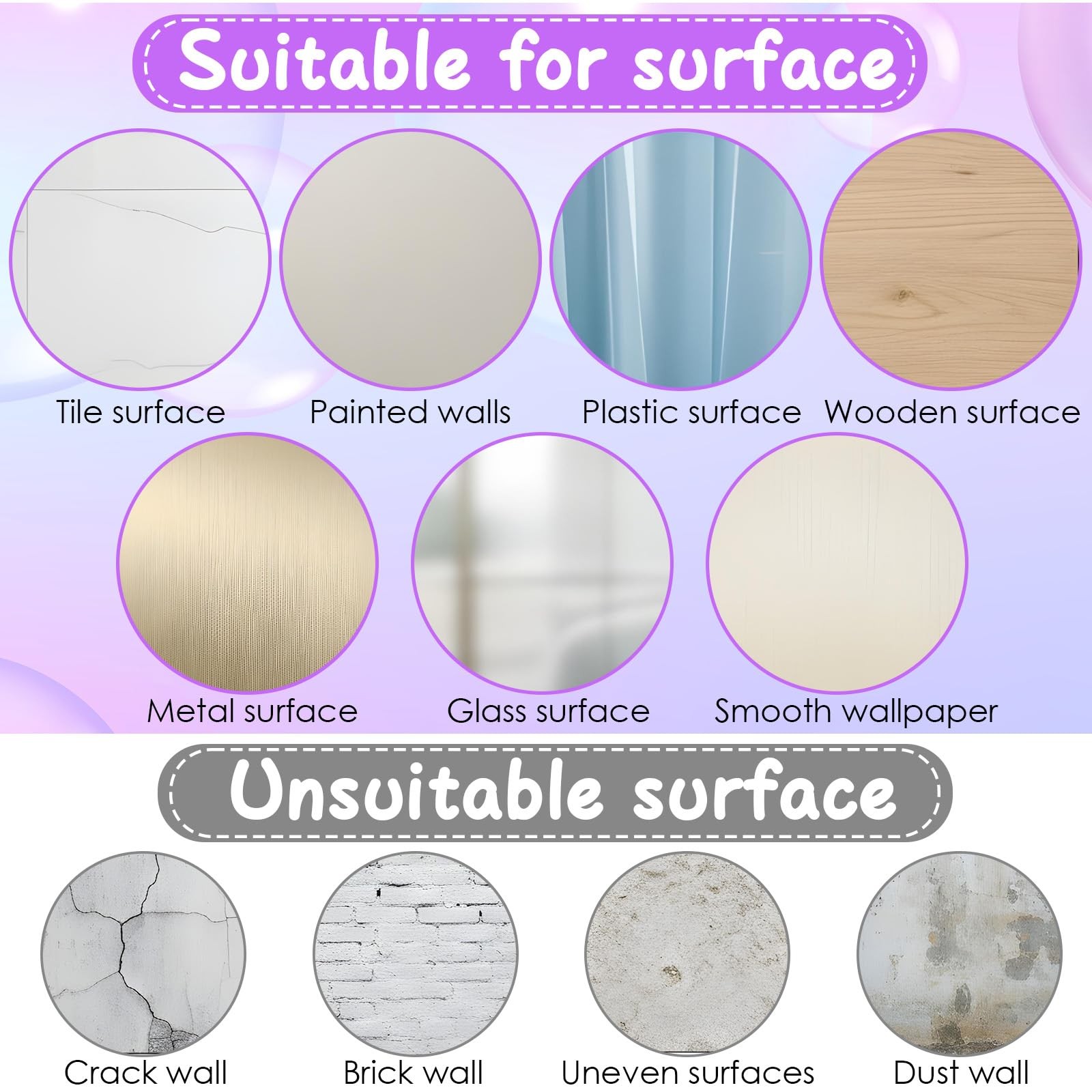 Bubble Window Clings 104 Pcs Colorful Bubbles Wall Decal 4 Sheets Under The S…
