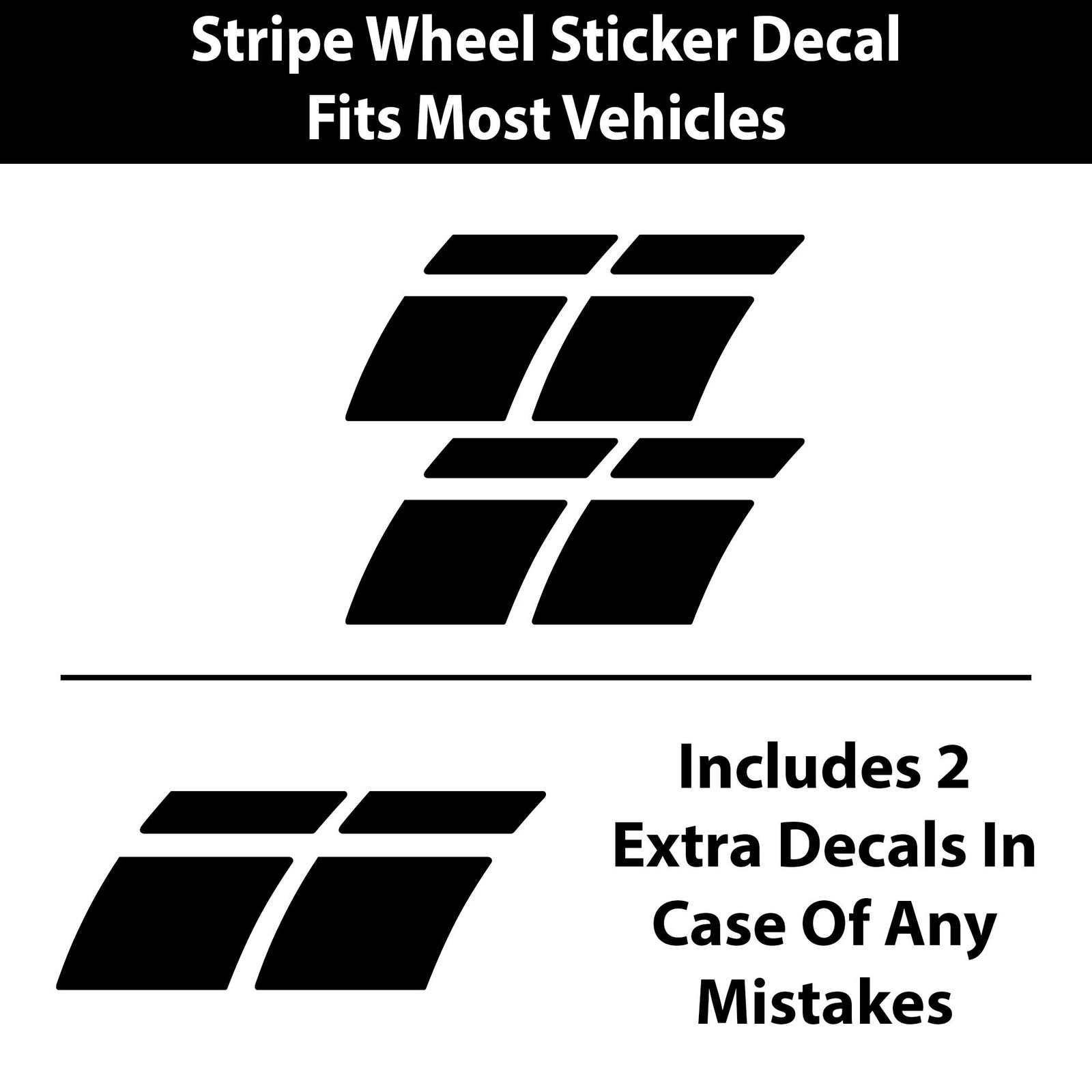 – Wheel Rim Decal Stripes for 18" – 20" Wheels, Gloss Red