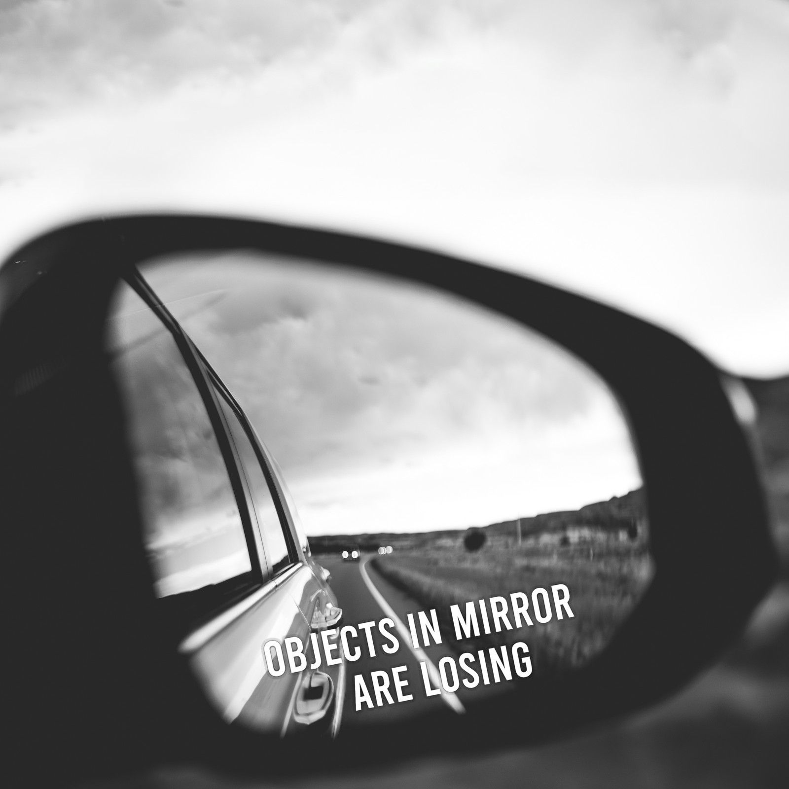 Objects In Mirror Are Losing Vinyl Decal Car Truck Window Sticker (Set of 2)