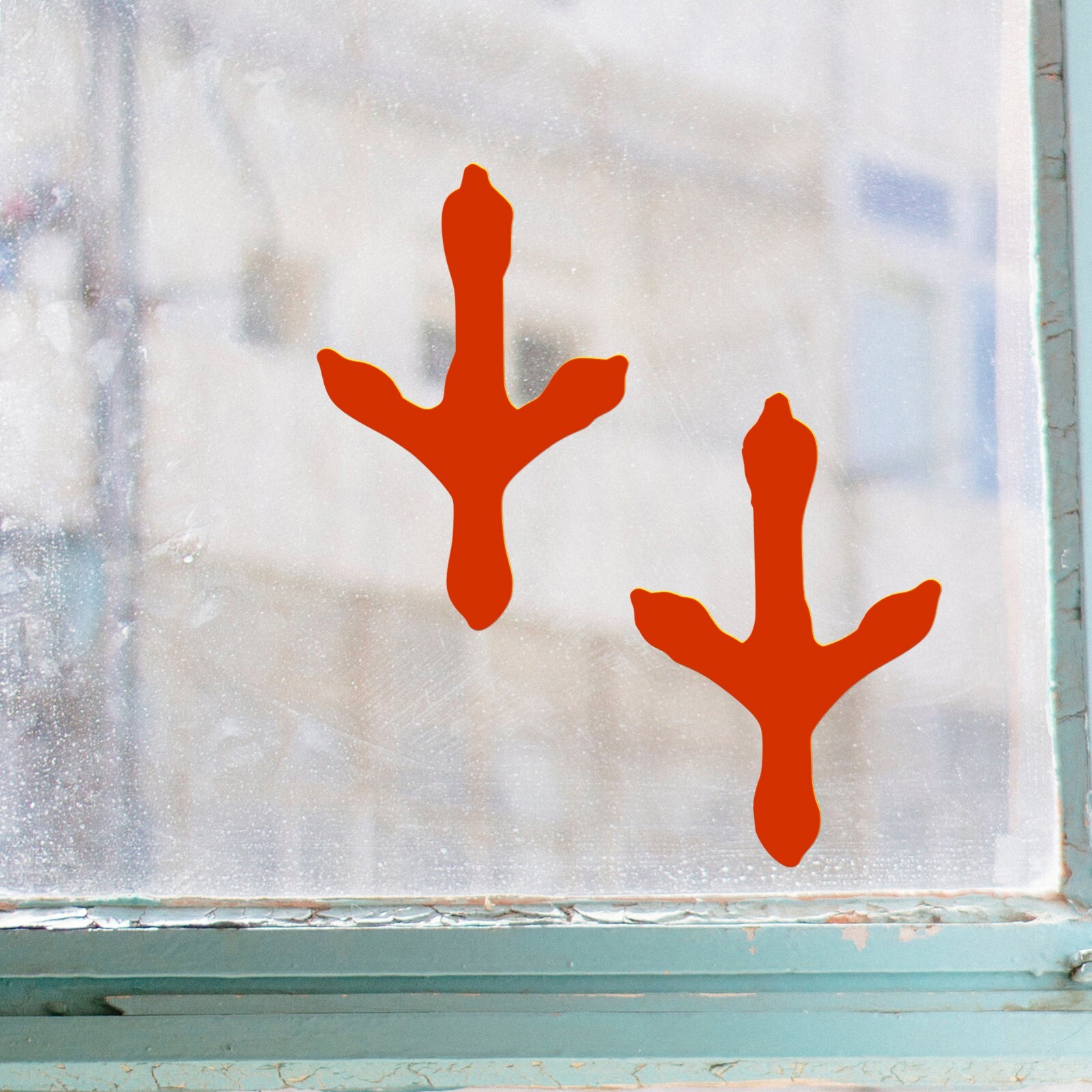 Chicken Feet Vinyl Decal – Farmhouse Footprint Sticker – 20 Colors – Custom Size
