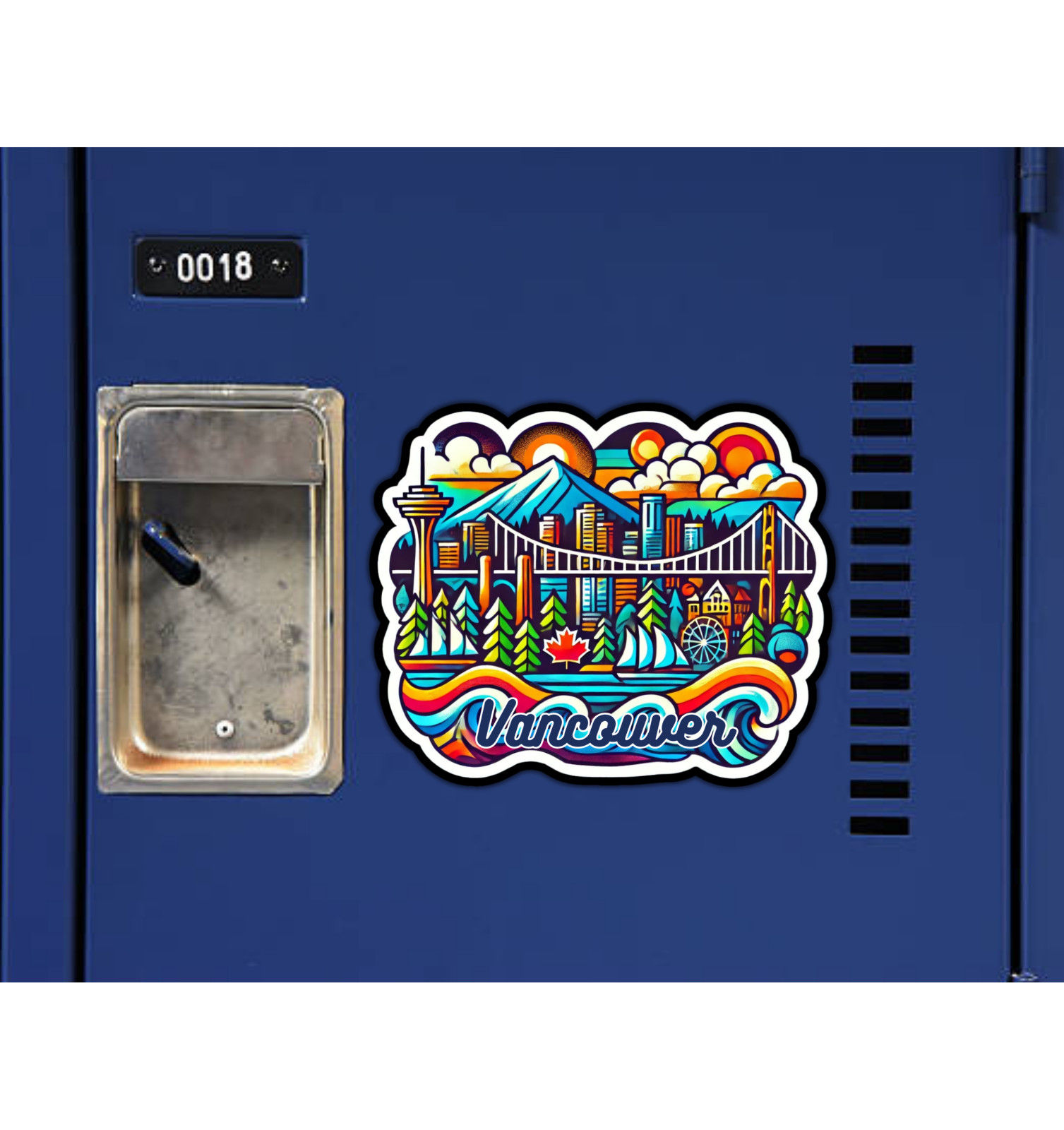 Vancouver British Columbia Canada Fridge Magnet or Laptop Sticker