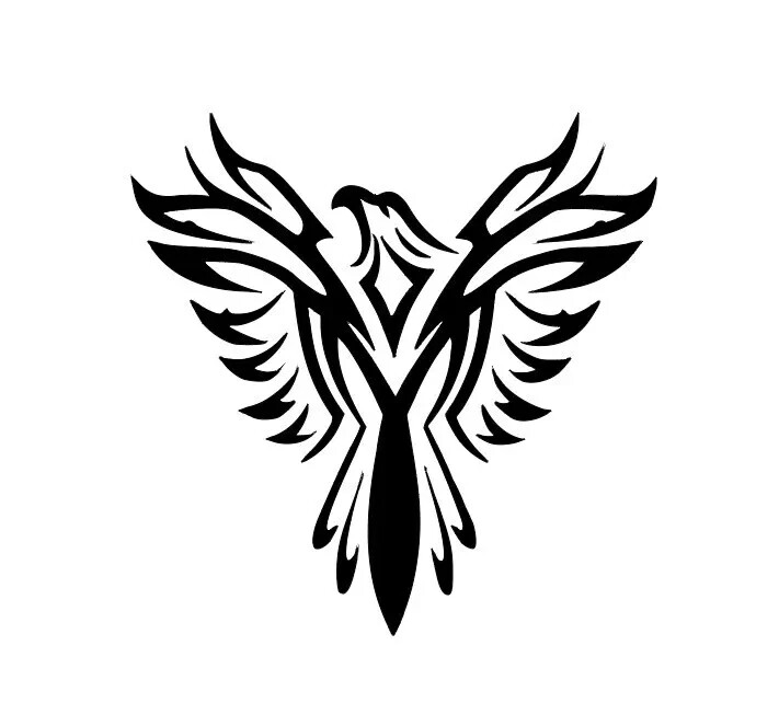 PHOENIX BIRD Tribal Flame Vinyl Decal Car Wall Window Sticker CHOOSE SIZE COLOR