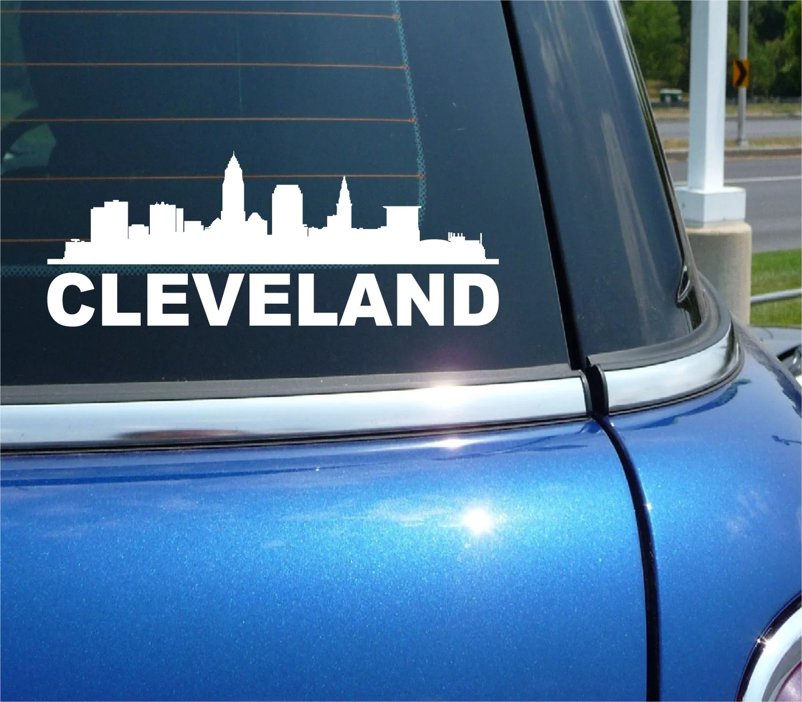 CLEVELAND OHIO CITY SKYLINE CITYSCAPE CAR WALL DECAL BUMPER STICKER
