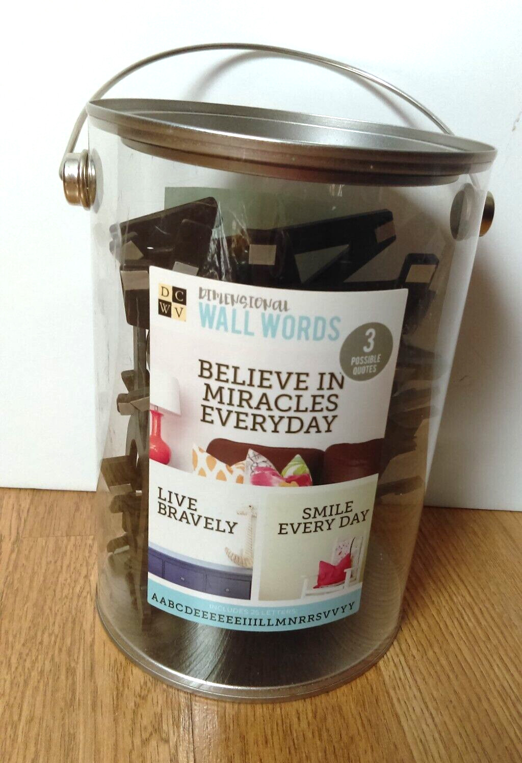 DCWV Believe Miracles Inspirational Words Dimensional Wall Art Decoration $29.99