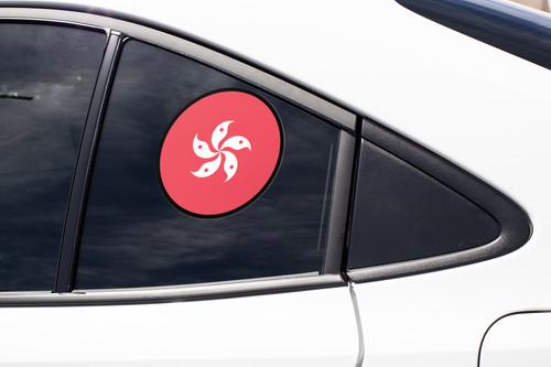 Hong Kong Flag Circle Sticker Decal