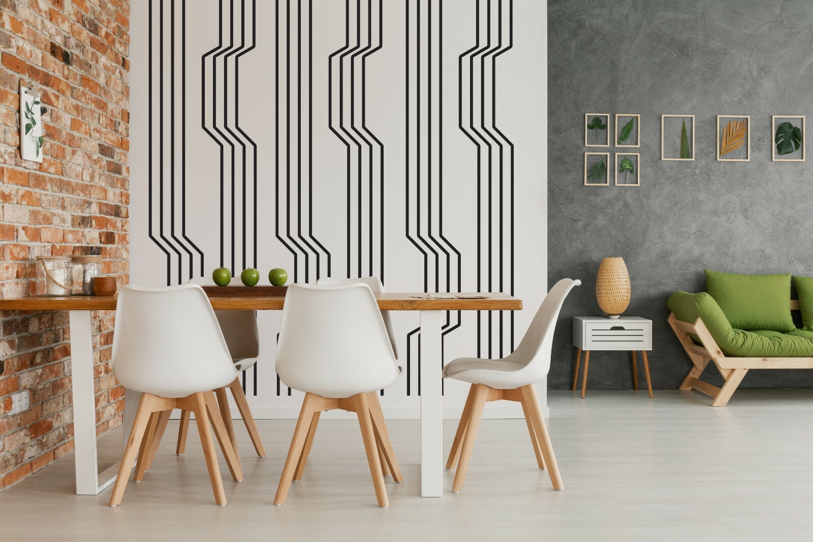 Line Wall Decals – Modern Wall Decor, Minimalist Living Room Decals
