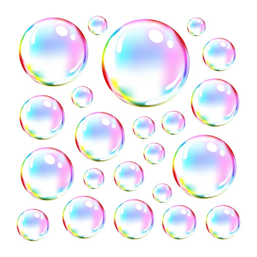 Glow in Dark Blue Sea Bubble PVC Wall Decal for Bedroom Living Room 20x20cm