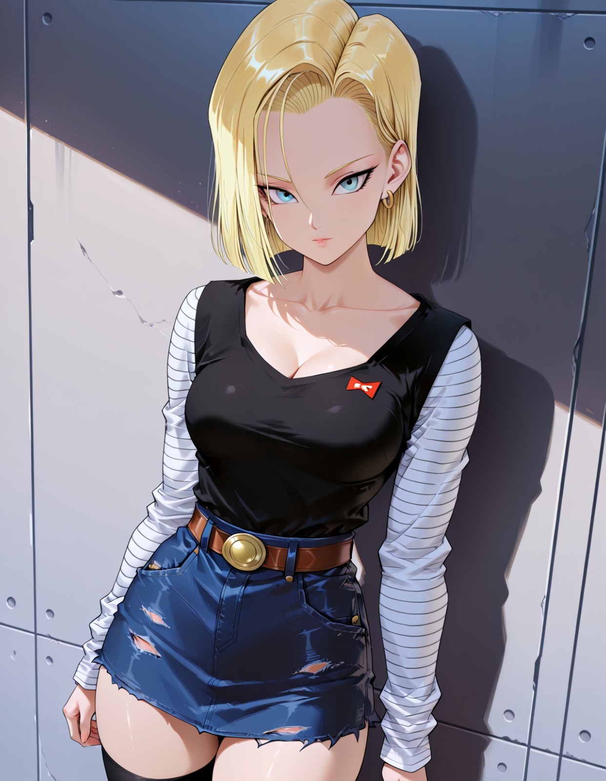 DBZ fanart vinyl sticker android 18