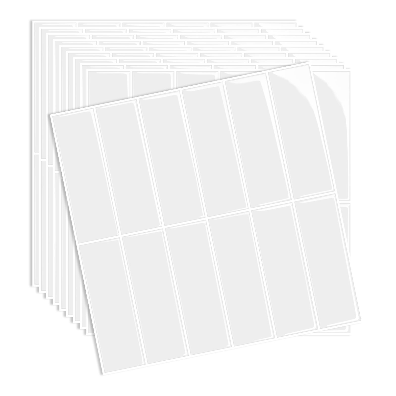 10 Pack 3D Wall Tiles Self Adhesive 10×10" White Peel and Stick Backsplash DIY