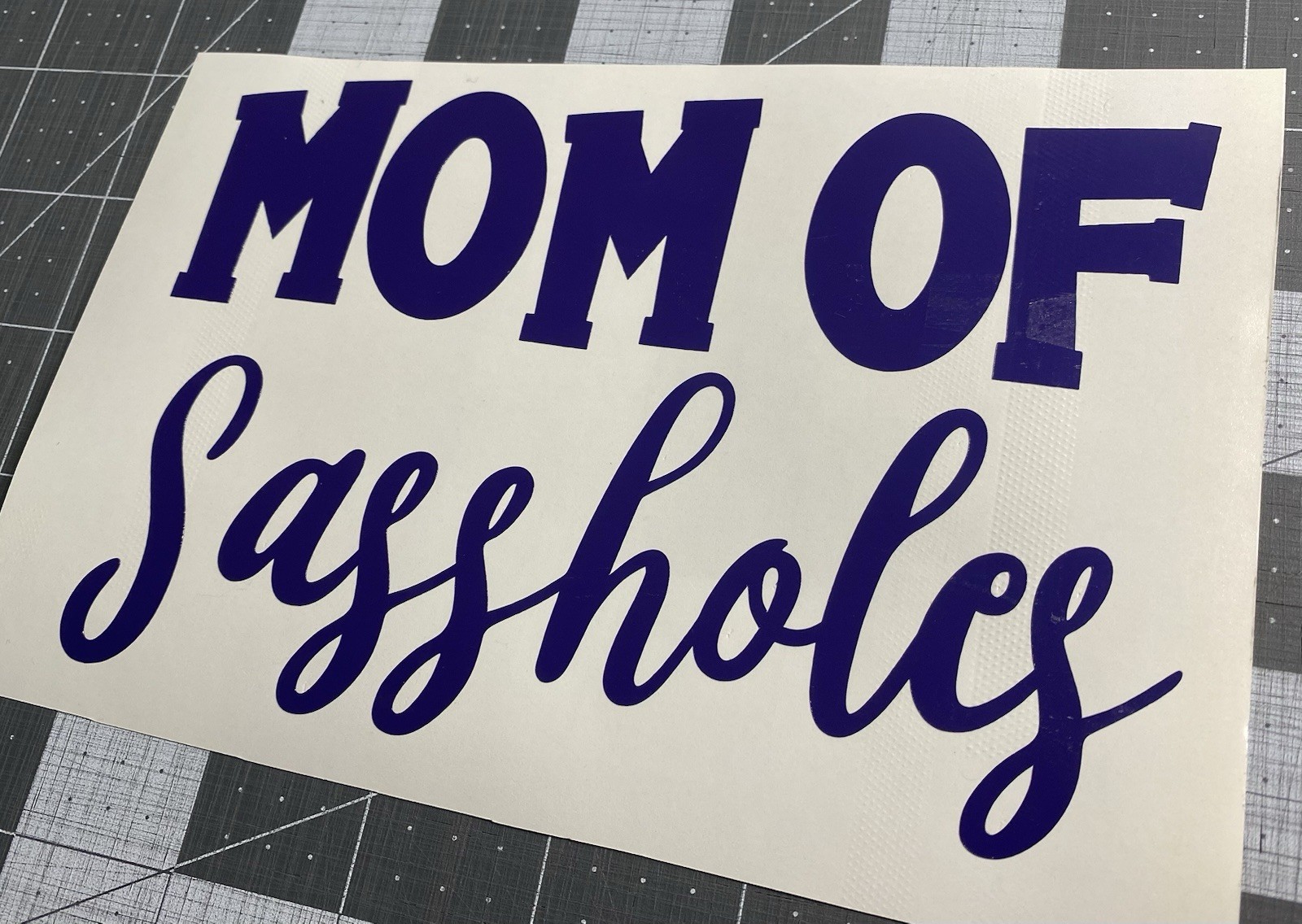 Vinyl Decal for Window – Mom of Sassholes, Various Colors & Sizes