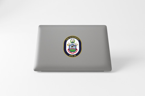 LPD-25 USS Somerset Badge Sticker Decal San Antonio Class