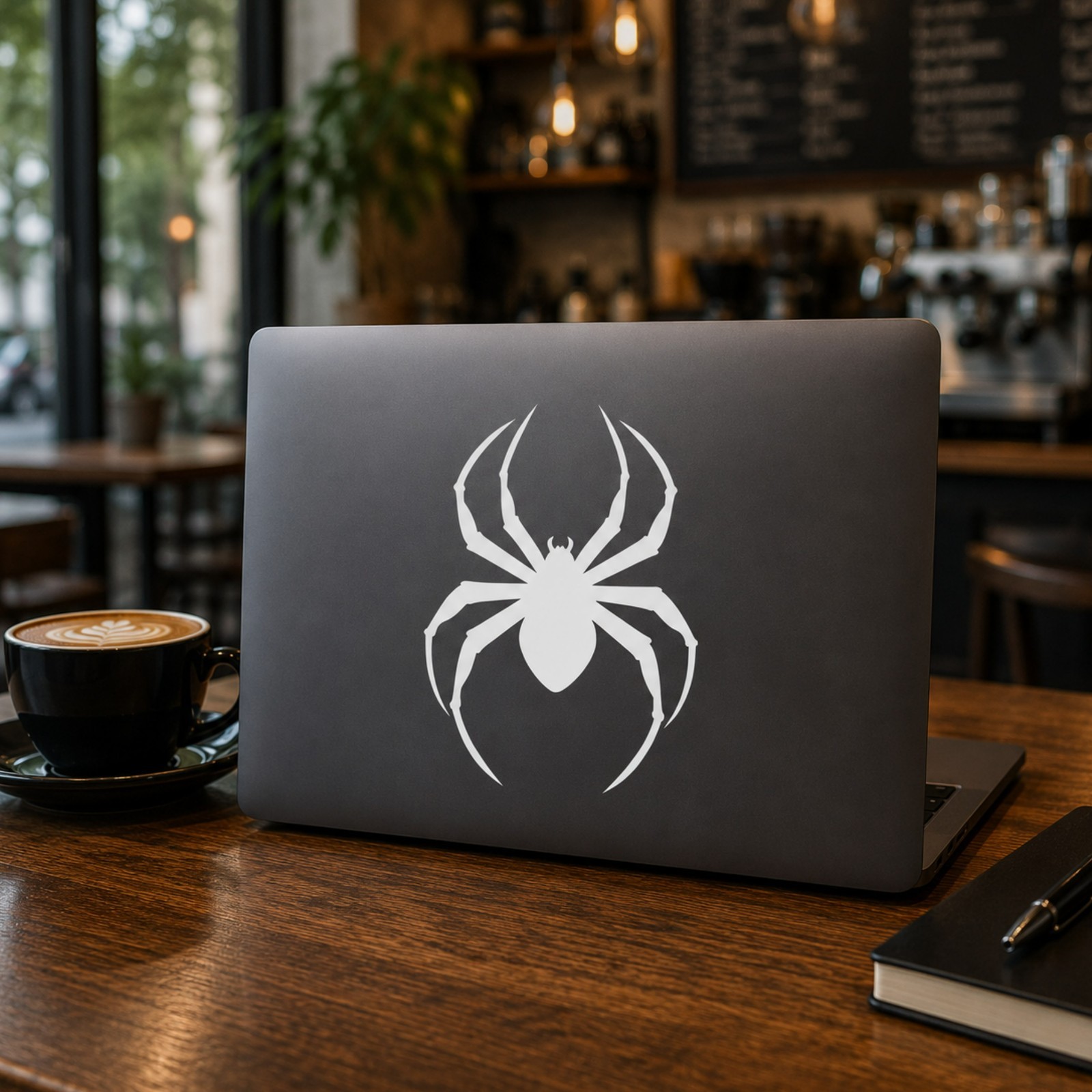Black Widow Spider Vinyl Decal Sticker – Car Truck Window Laptop Cup Oracal 651