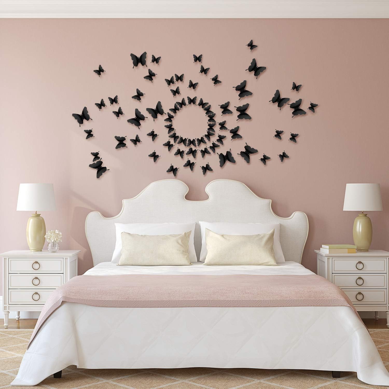 Gorgeous 48 Black Mirror Butterfly Removable Wall Stickers for All Occasions