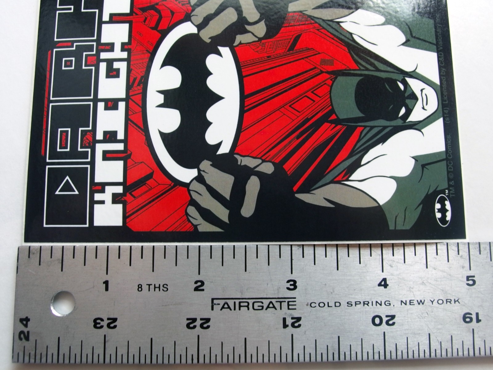 Batman Dark Knight Fist Raised Sticker, DC Comics C&D Licensed, 3.25"x5"