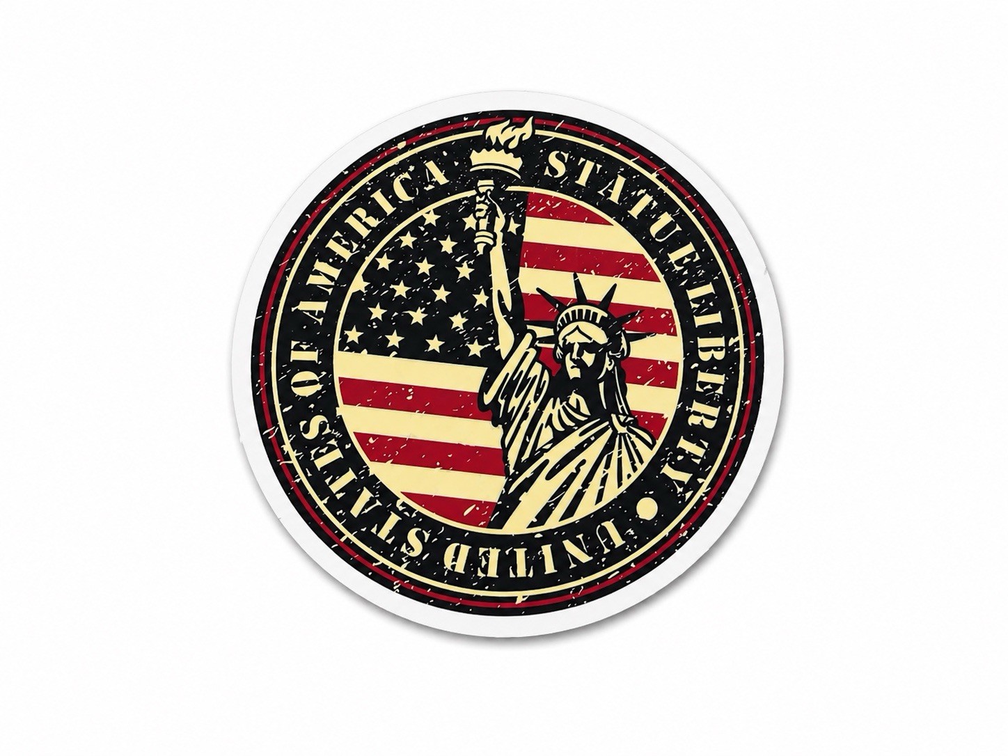4th of July Patriotic Stickers Set 7 USA Flag Decals 2in Free Ship