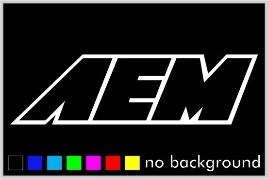 AEM Outline Sticker Decal Car Racing Intake Automotive Window Vinyl Truck Decals