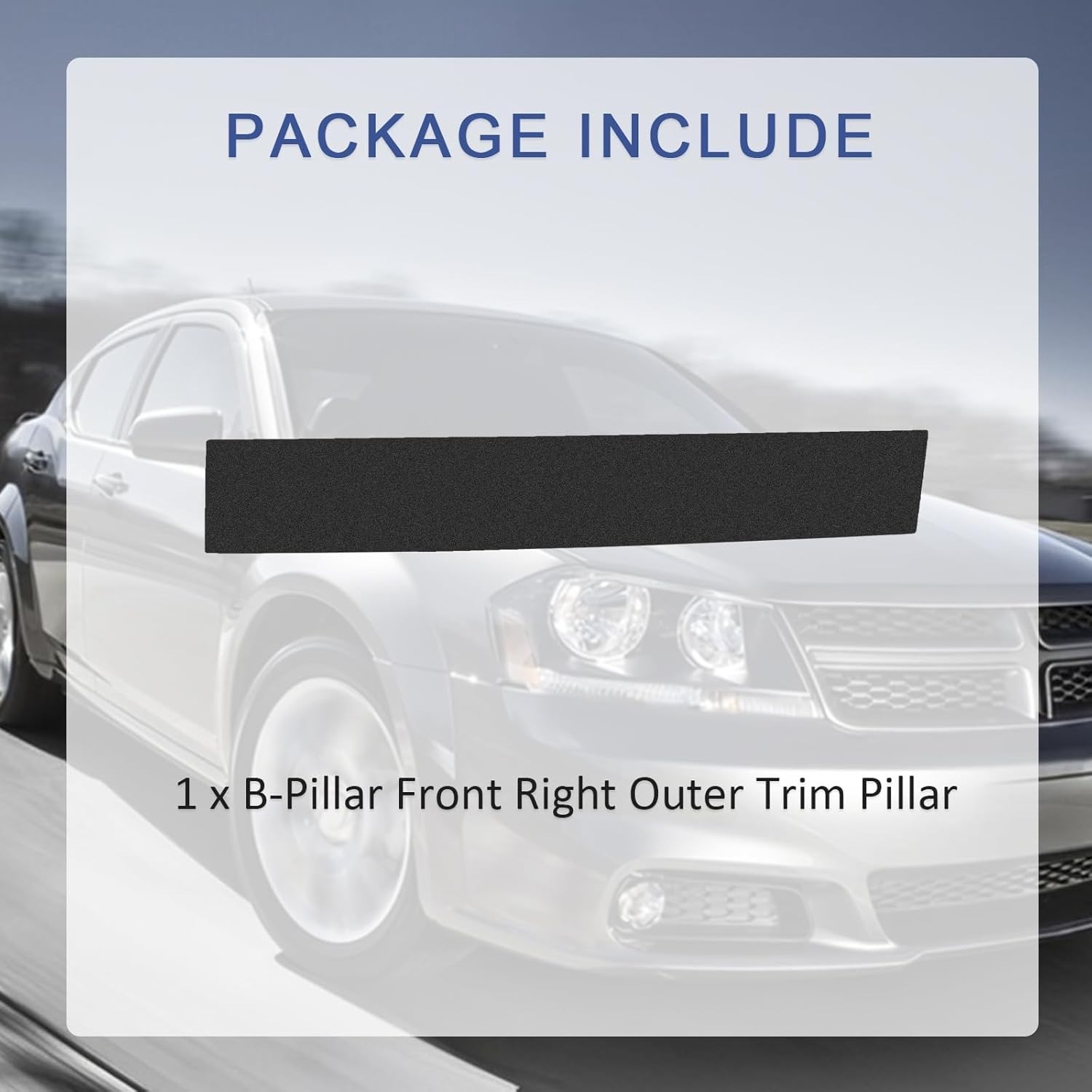 B-Pillar Side Molding Windshield Door Outer Trim Right for Chrysler Town Country