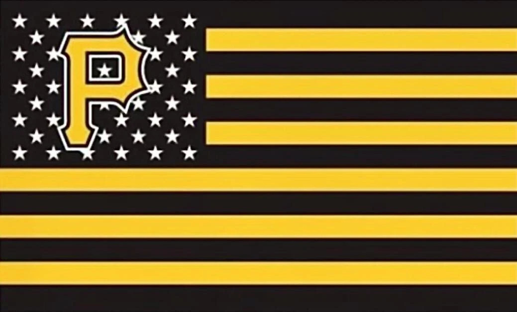 Pittsburgh Pirates Stars & Stripes Sticker *NEW* Measures 5" x 3"