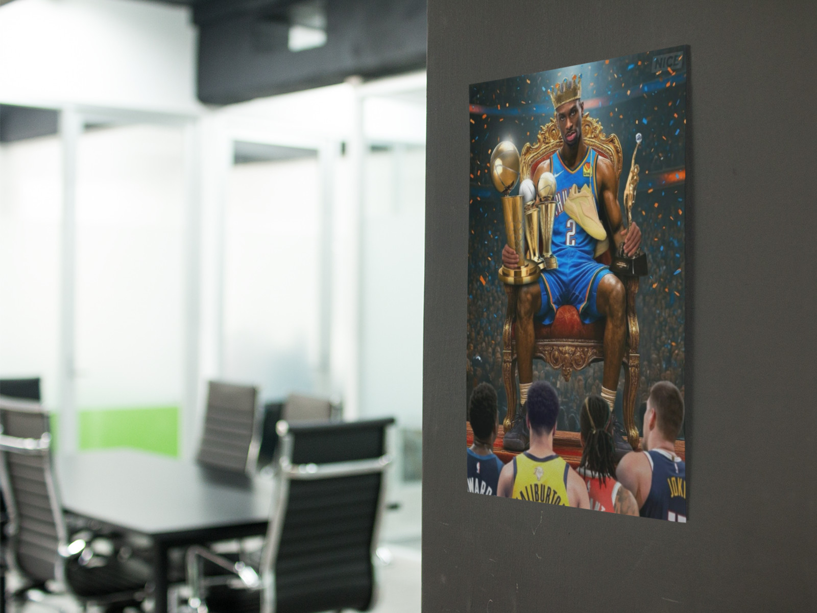 NBA Basketball OKC Champions Shai Wall Vinyl Decal Poster (Removable Adhesive)