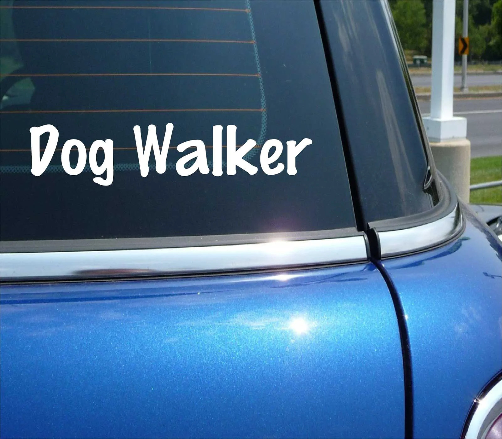 DOG WALKER PET DOGS TRAIN FUNNY DECAL STICKER ART CAR WALL