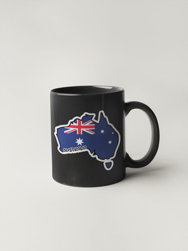 Australia Map Flag Sticker Decal