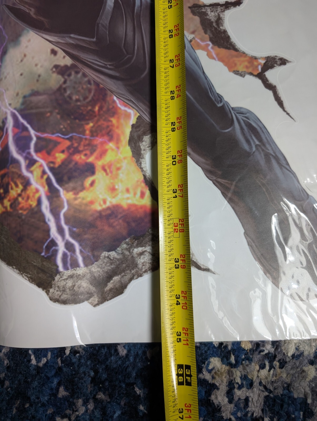 Marvel Avengers Thor 3D Look Wall Vinyl Sticker Poster – Children Bedroom Mural