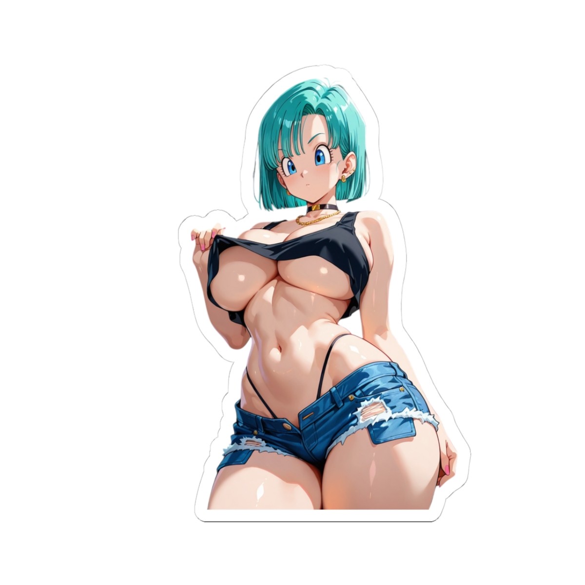 Cute Anime Sticker (Multi-Buy For $0.08 Shipping) Ecchi Bulma Waifu Fan Art